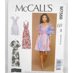 McCall's Sewing Pattern M7566 Misses Dresses Sizes 6-14 Kathy Davis Design Uncut